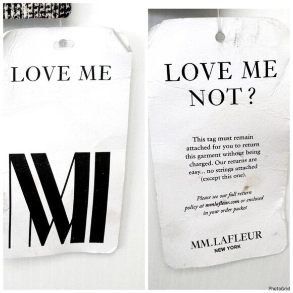 MM. Lafleur Crosby Pencil Skirt Scribble Jacquard Black Cream Size 8 NEW - Picture 10 of 12